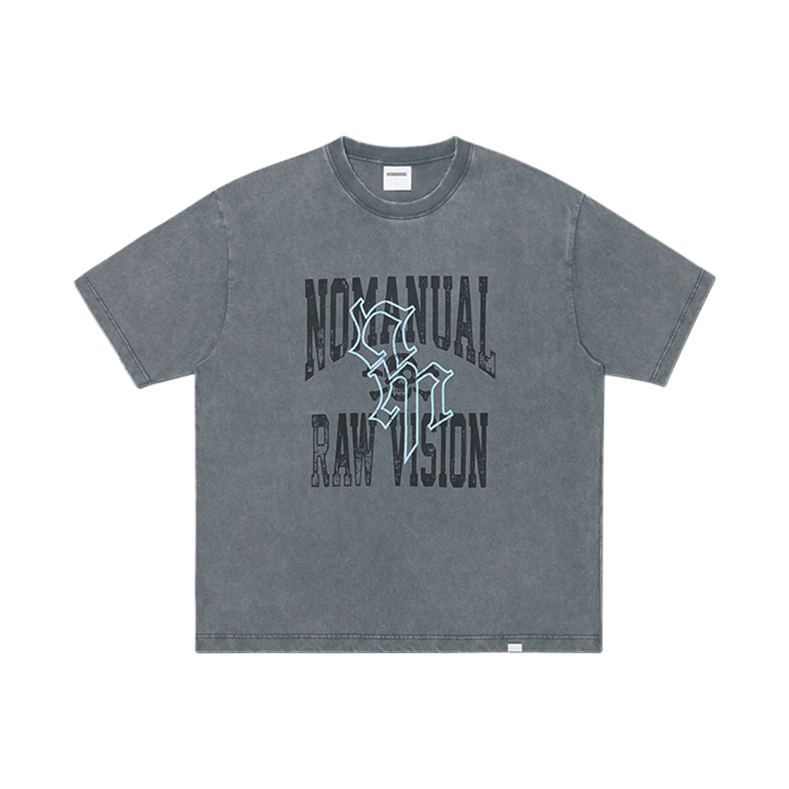 NMSS62TS21WGY NOMANUAL NM Skull T-Shirt Washed Gray