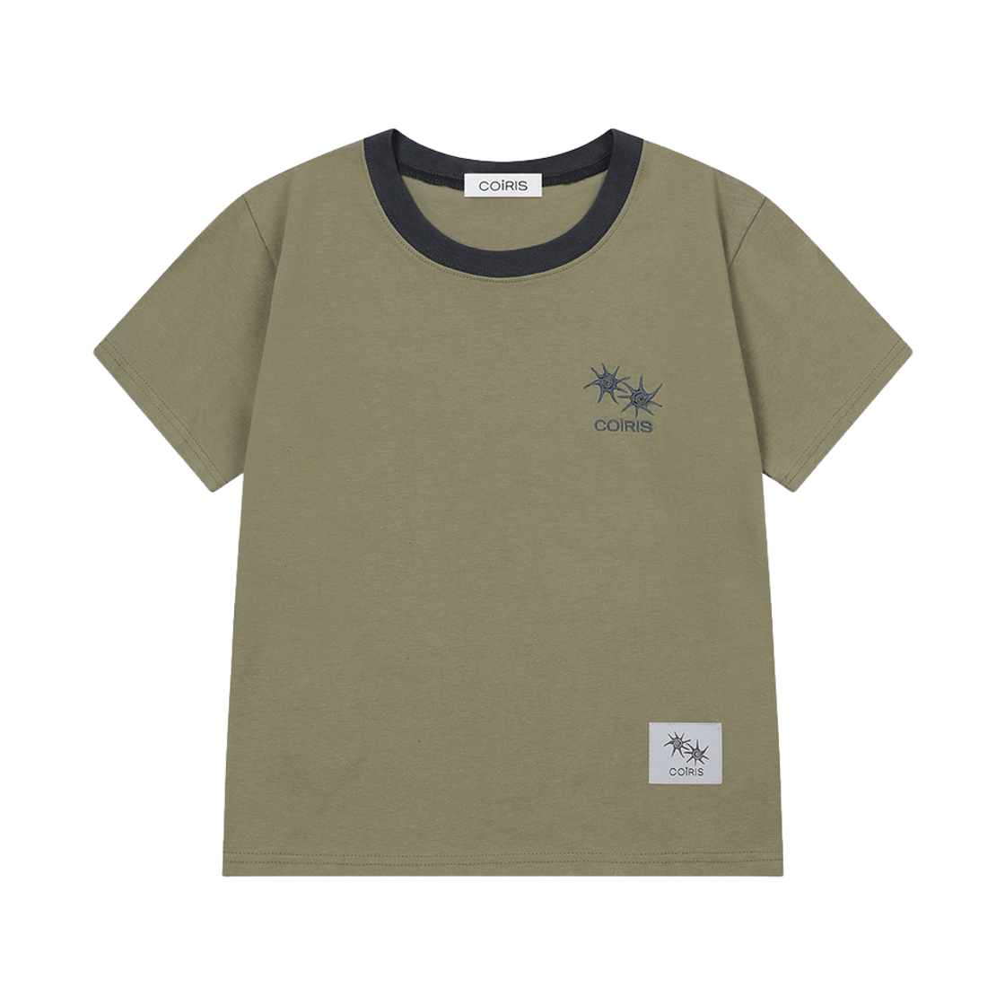 C-P00000DS Coiris Rora Small Logo Half T Khaki