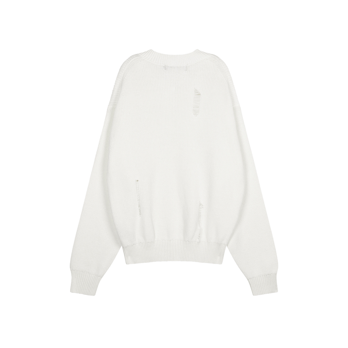 지오송지오 디스트로이드 브이넥 니트 오프화이트 ZI2KT212OW(ZIOSONGZIO Destroyed V Neck Knit Off White) - 2