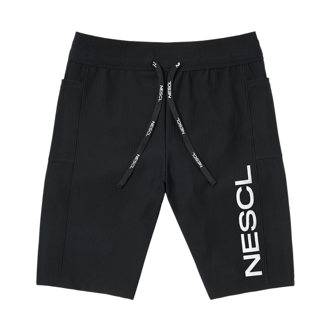네거티브 스플릿 클럽 퍼포먼스 레이싱 로고 하프 타이즈 블랙(negative split club Performance Racing Logo Half Tights Black)