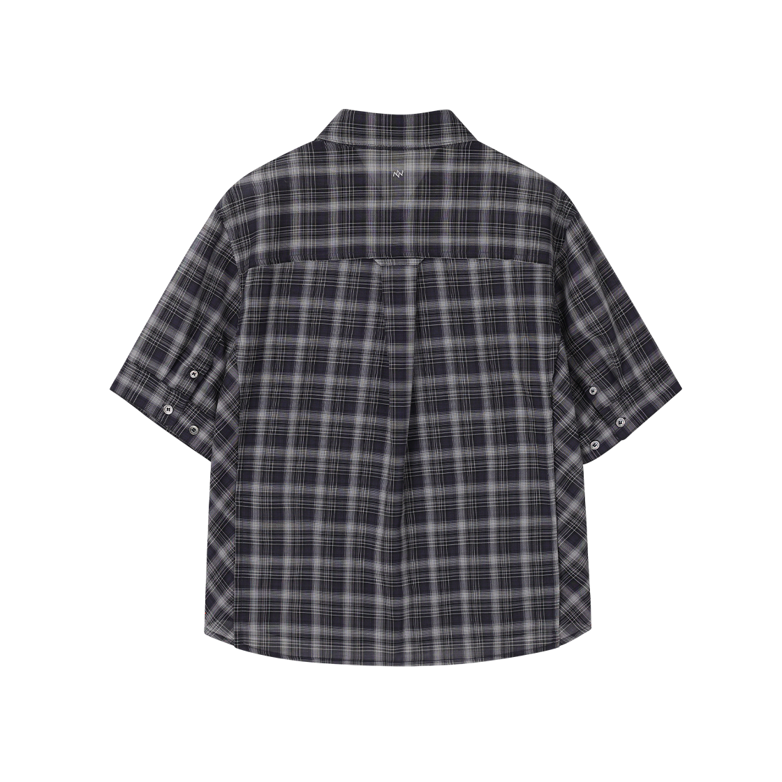 (W) 송지오 지제로 팬서 체크 하프 셔츠 블랙((W) SONGZIO ZZERO Panther Check Half Shirt Black) - 2
