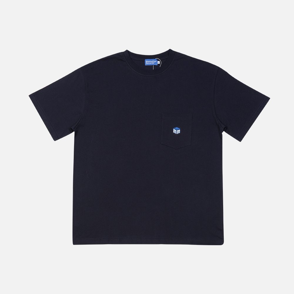 맨하탄 레코즈 라인 로고 포켓 티 - 네이비(Manhattan Records Line Logo Pocket Tee - Navy) - 2
