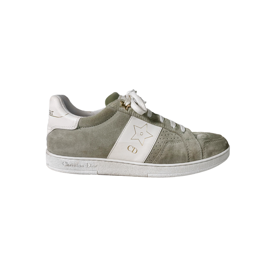 ITCJIAVBK2NG Dior Women Star Suede Low-Top Sneakers in Pastel Peyote Green