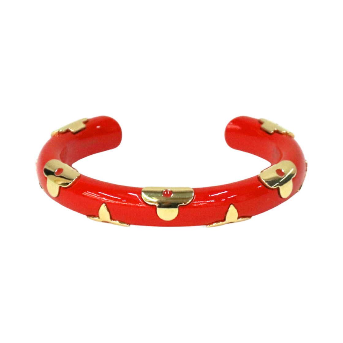 루이비통 M 사이즈 레드 레진 모노그램 팔찌 C-B37119(Louis Vuitton M Size Red Resin Monogram Bracelet) - 1