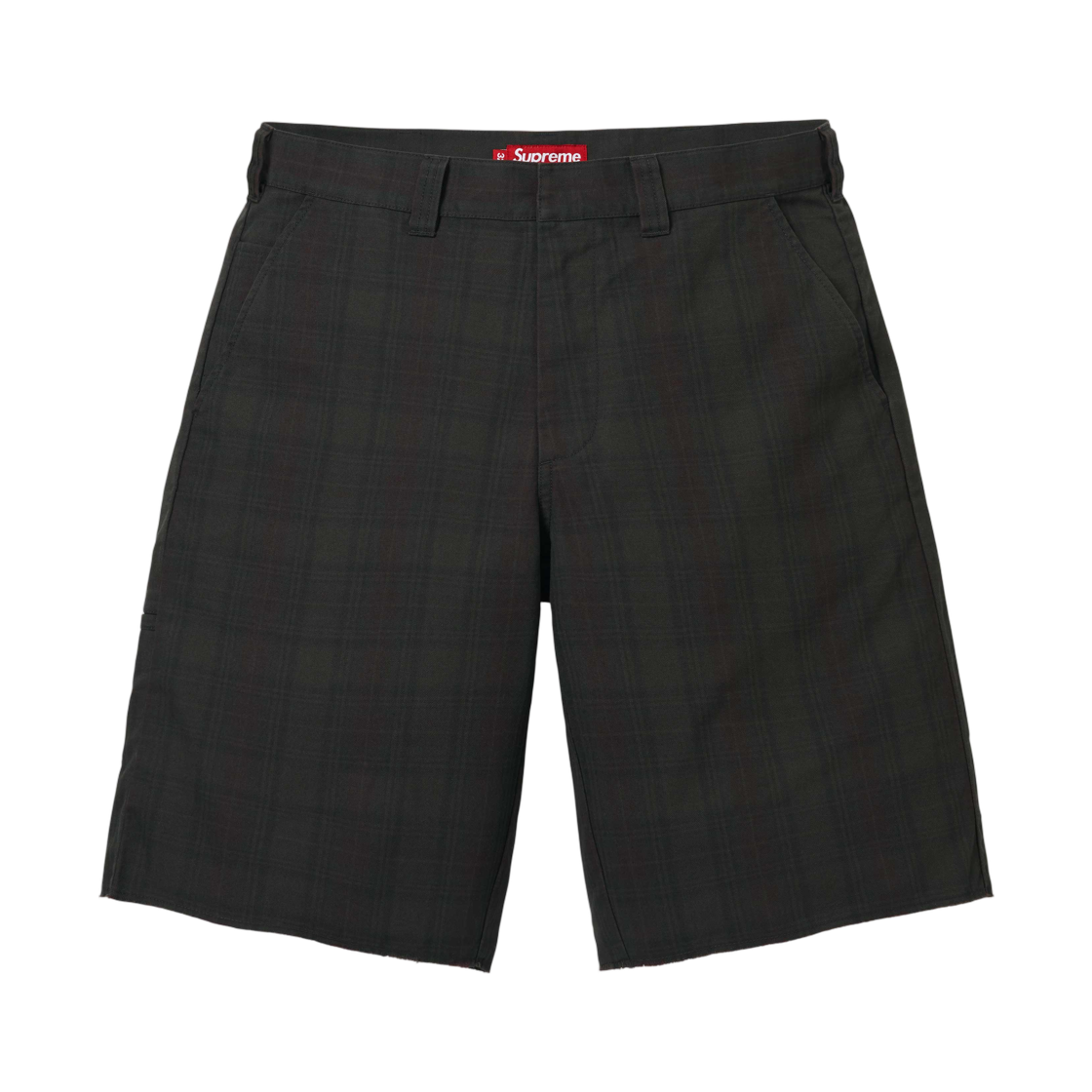- Supreme Work Short Black Plaid - 26SS