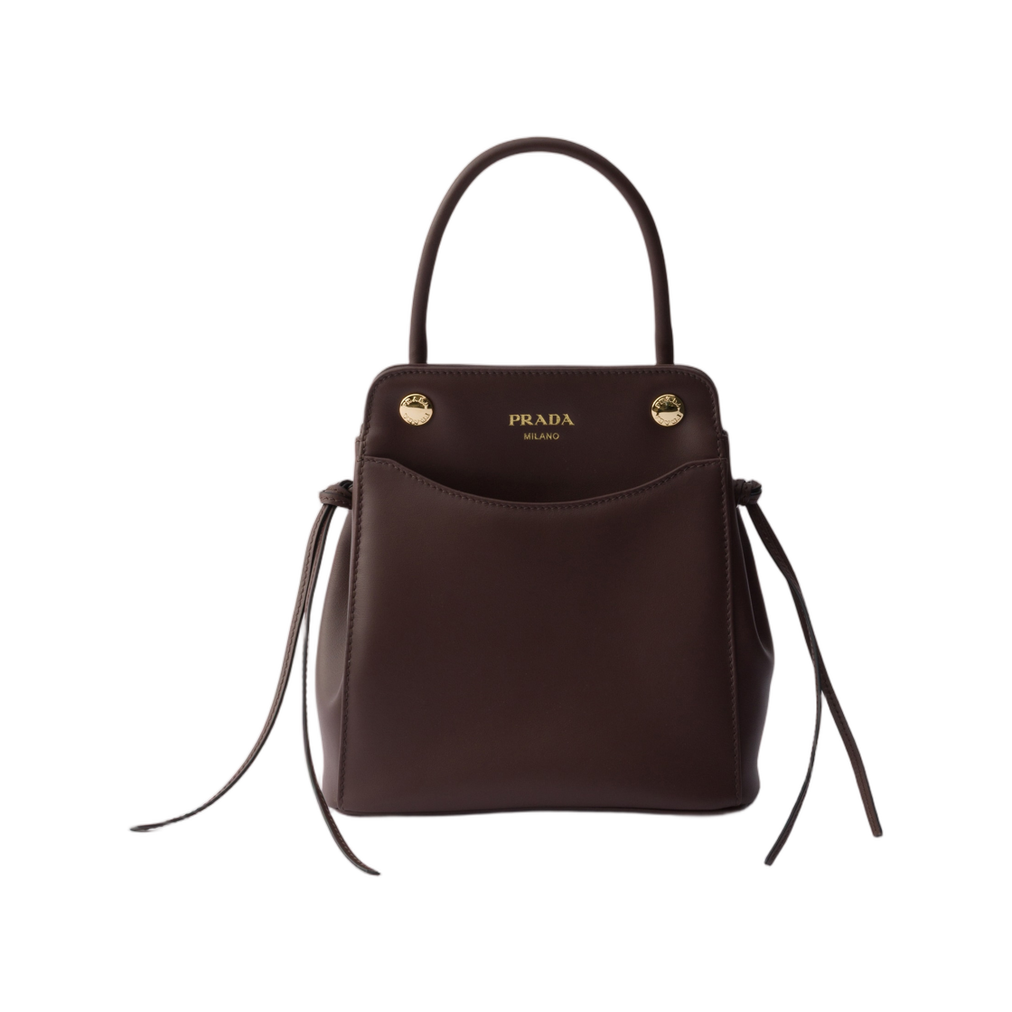1BA496-2C6A-F04LB Prada Carry Mini Leather Handbag Briarwood
