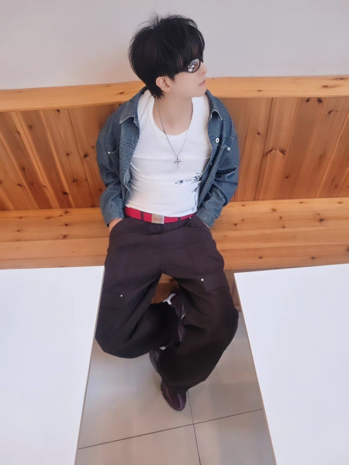 True Religion Hustle Webbing Belt Red, Adidas Originals Canvas Cargo Work Pants Aurora Coffee - US Sizing 착용 스타일 - 2