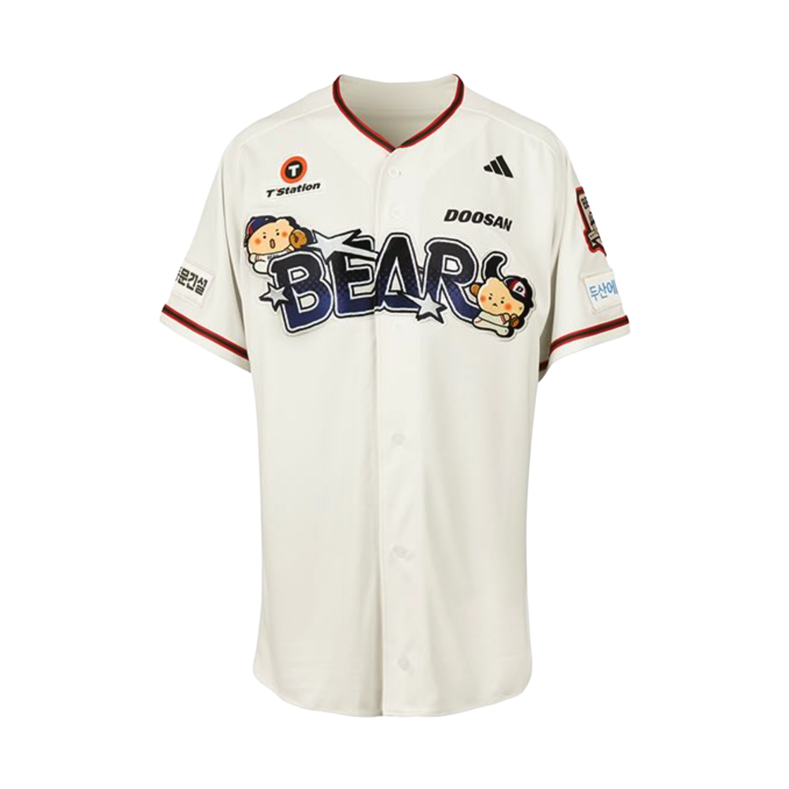 두산 베어스 x 망그러진곰 어센틱 유니폼 화이트 (논 마킹 버전)(Doosan Bears x Manggom Authentic Uniform White (Non Marking Ver.))