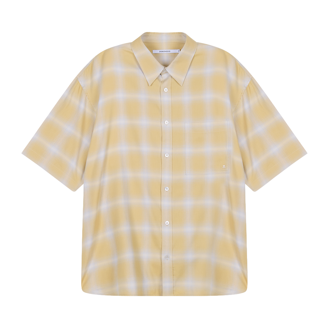 지오송지오 카프리스 아트워크 체크 하프 셔츠 옐로우 ZI3SH303YE(ZIOSONGZIO Caprice Artwork Check Half Shirt Yellow) - 2