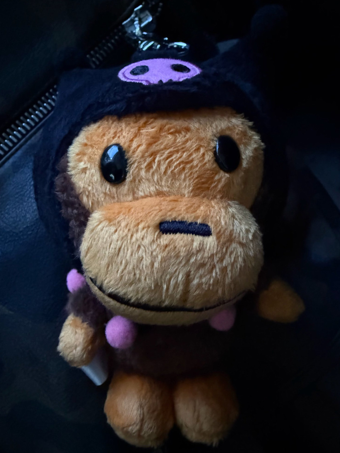 BAPE x Sanrio Characters Plush Doll Keychain Black, Adidas x BAPE Ultimate Shark Hoodie Black - KR Sizing 착용 스타일 - 2