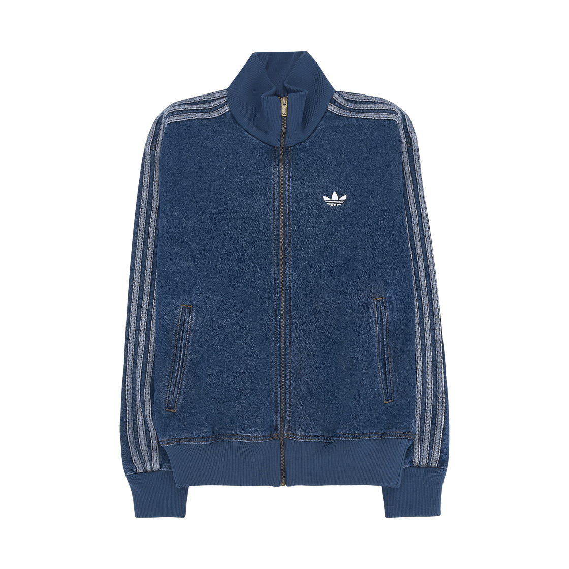 아디다스 오리지널스 아디컬러 데님 파이어버드 트랙탑 블루 - KR 사이즈(Adidas Originals Adicolor Denim Firebird Track Top Blue - KR Sizing)