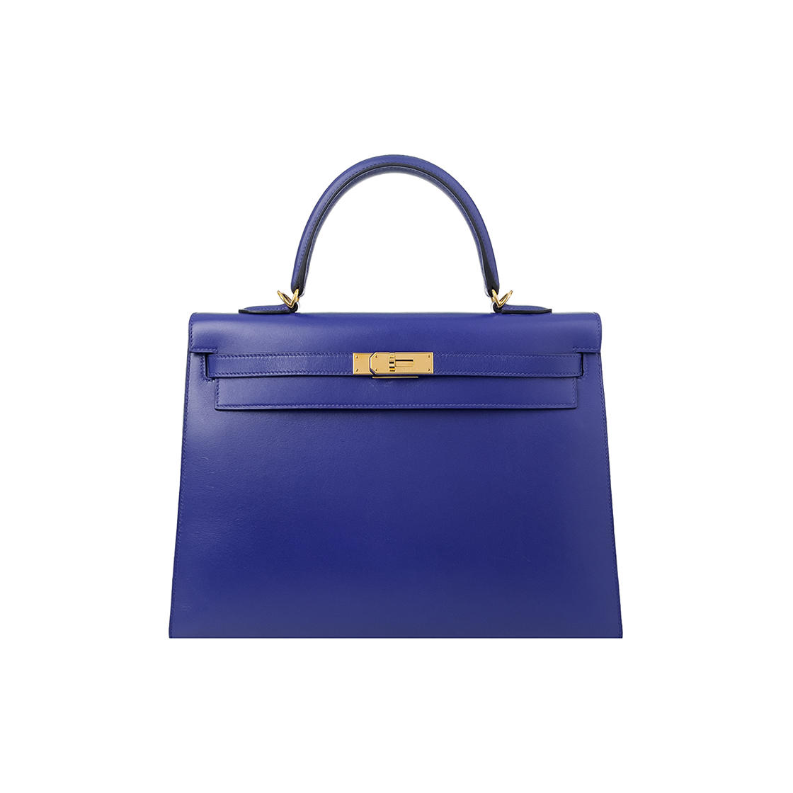 ITL7WM68R5W6 Hermes Kelly 35 Sellier in Blue Encre Gold Hardware