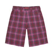 Supreme Work Short Purple Plaid - 26SS