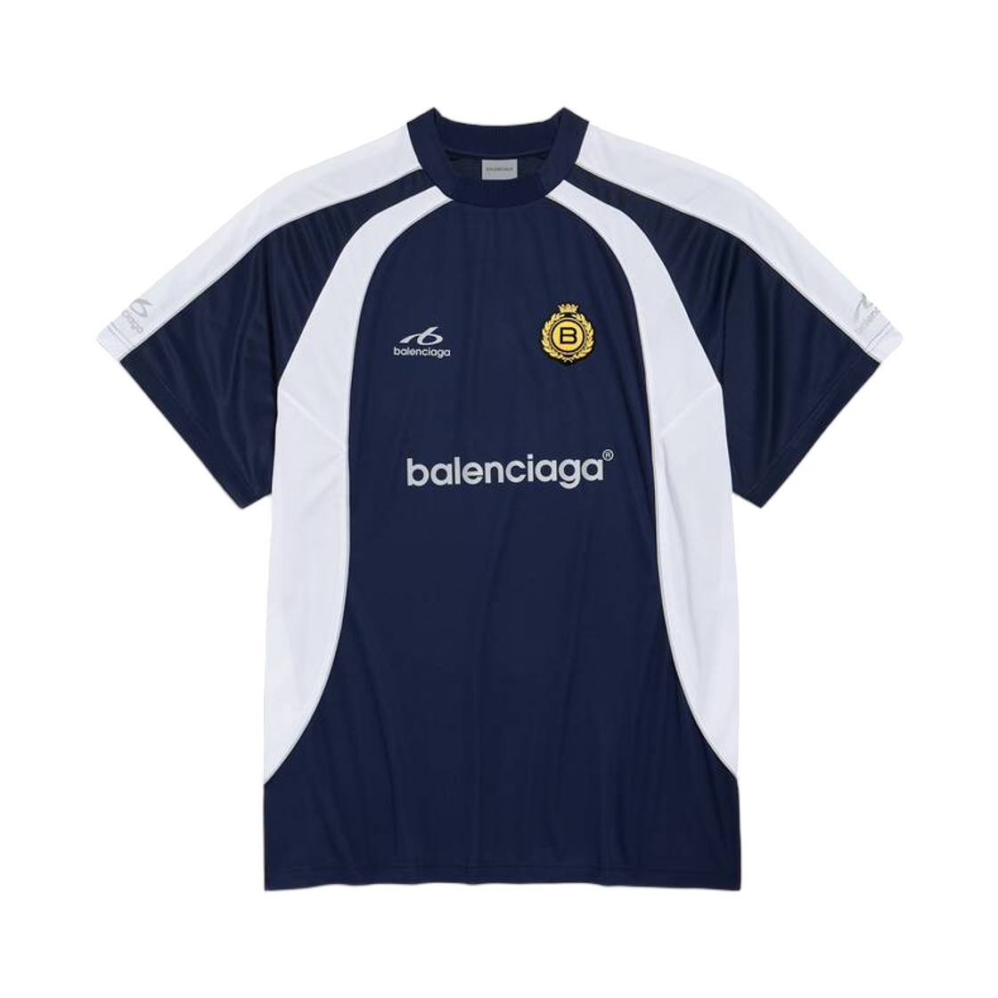 A003GLTUVZ78065 Balenciaga Soccer Oversized T-Shirt Navy