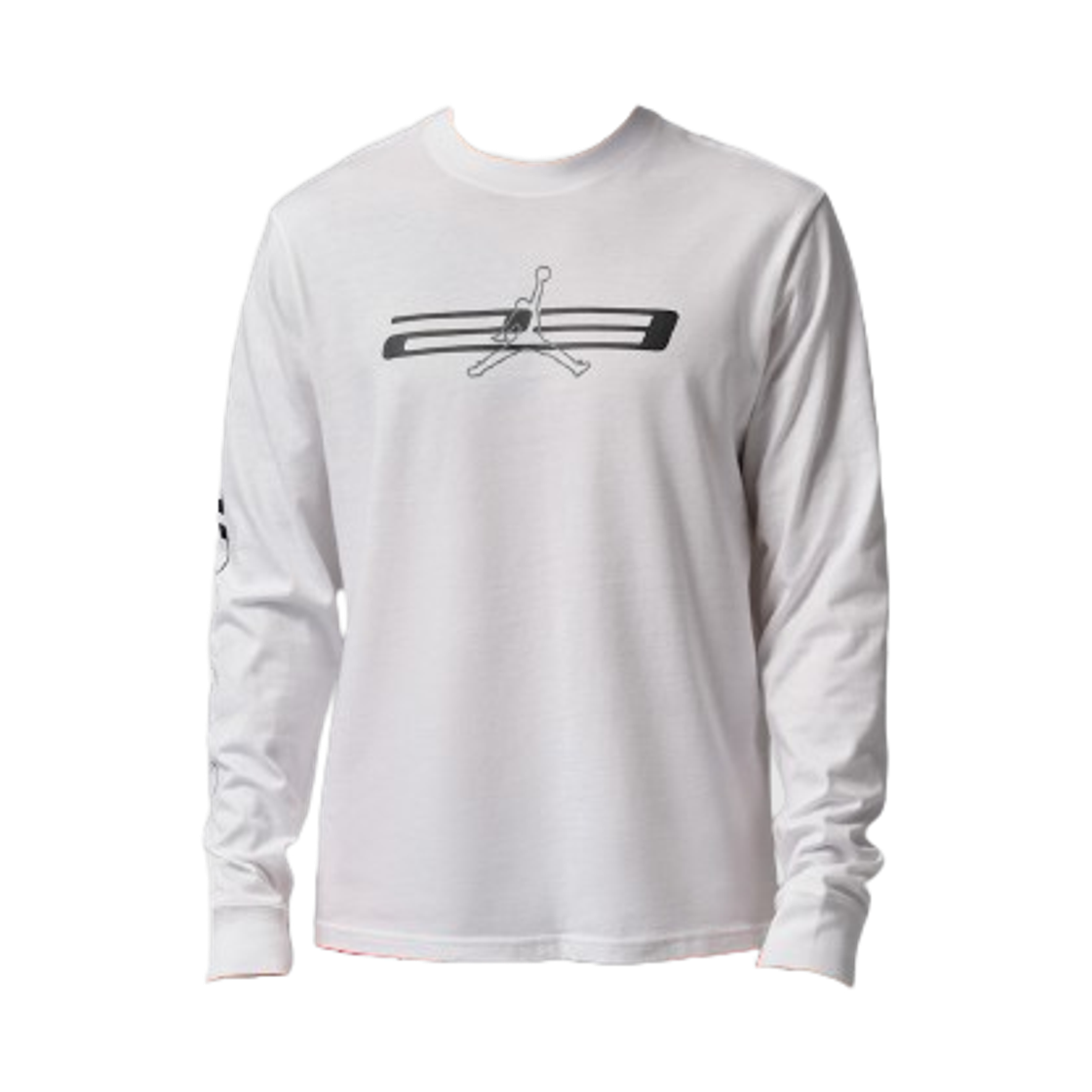 IF0855-100 Jordan Sport Dri-Fit Graphic Crewneck Sweatshirt White Black (IF0855-010)
