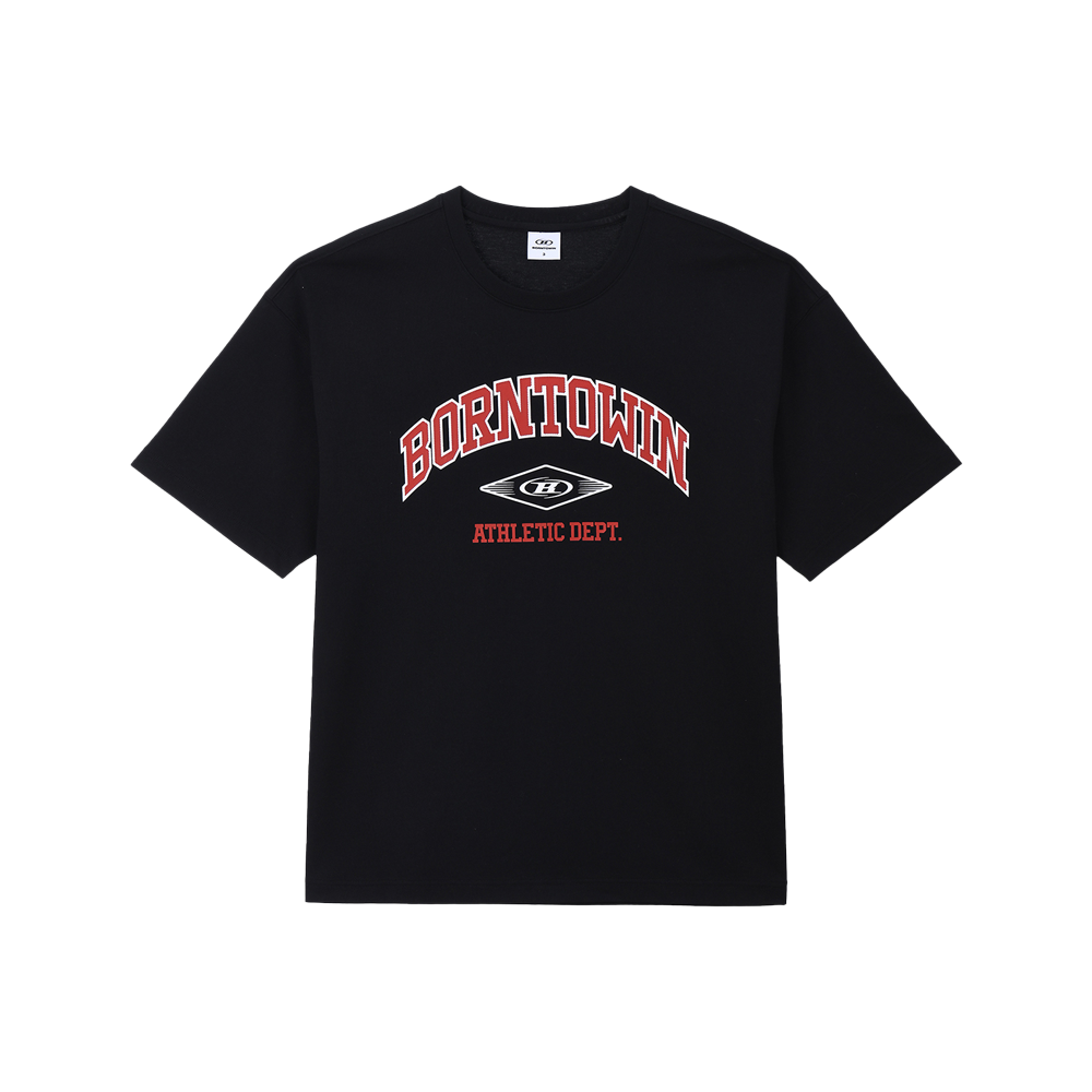 BH2MST214BK BORN TO WIN Borntowin Arch Logo T-Shirts Black