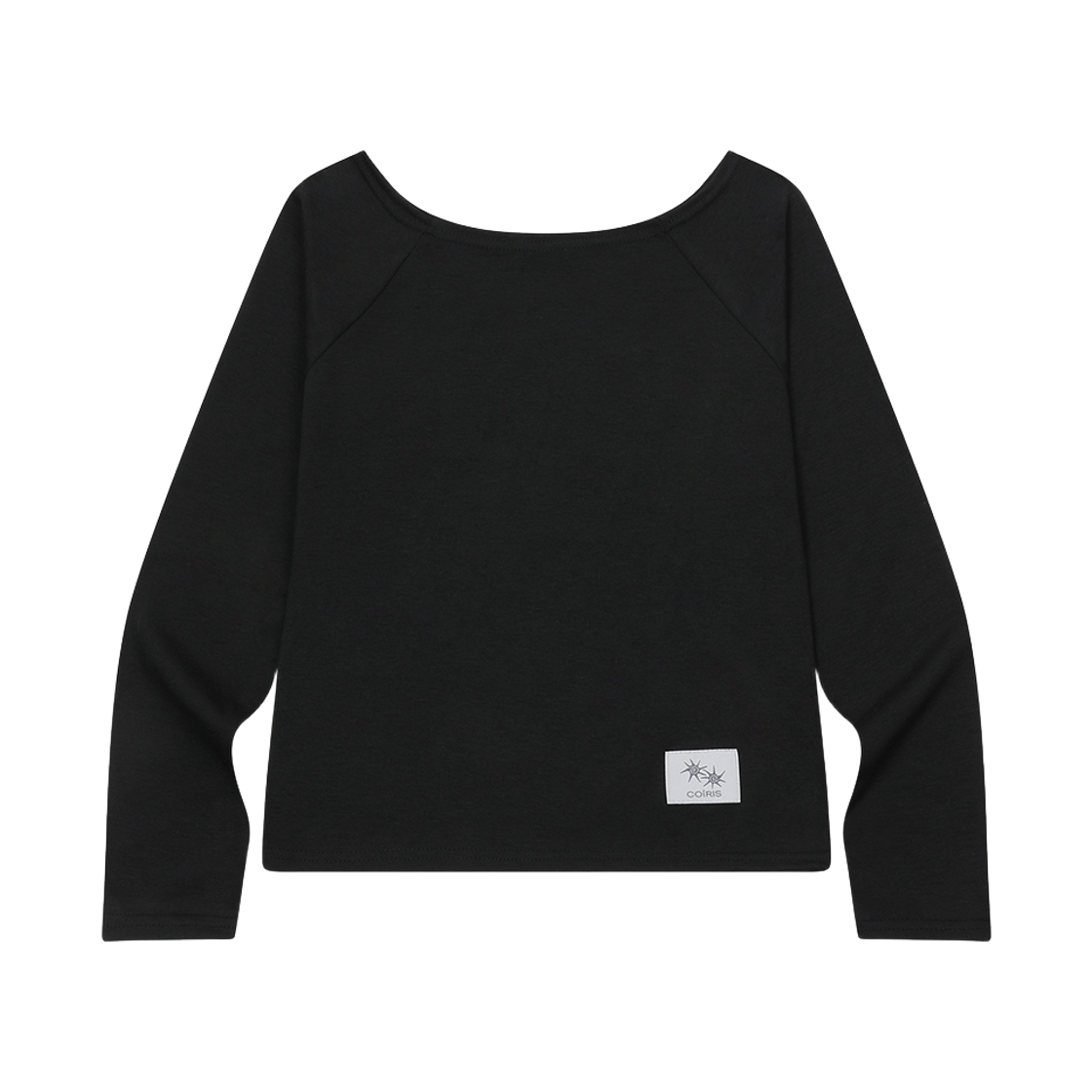 C-P00000BR Coiris Liv Off Shoulder Raglan Long Sleeve T Black