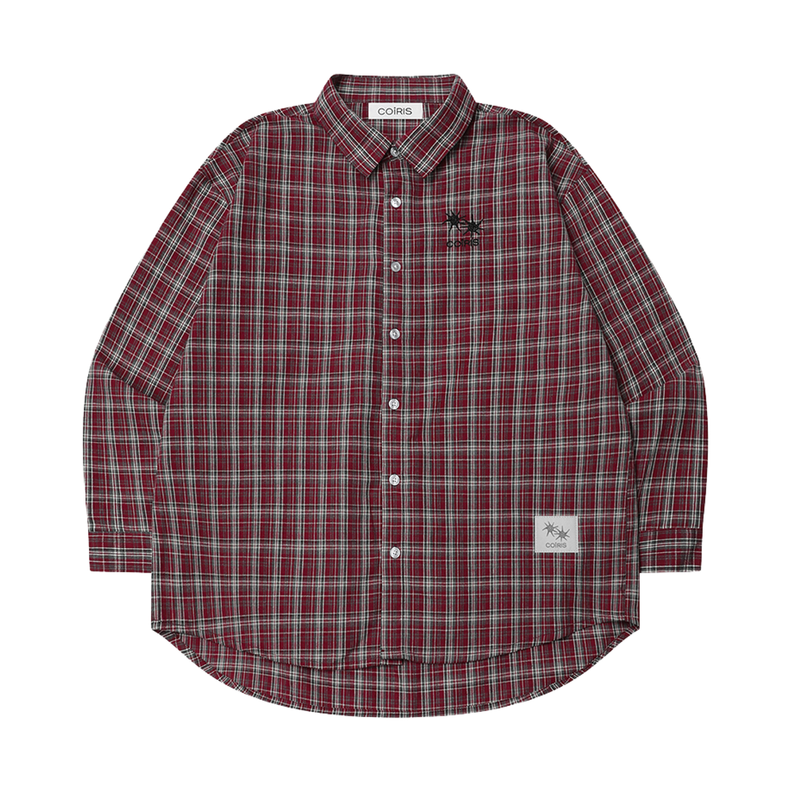C-P00000EB Coiris Ripple Vintage Tatan Check Shirts Red