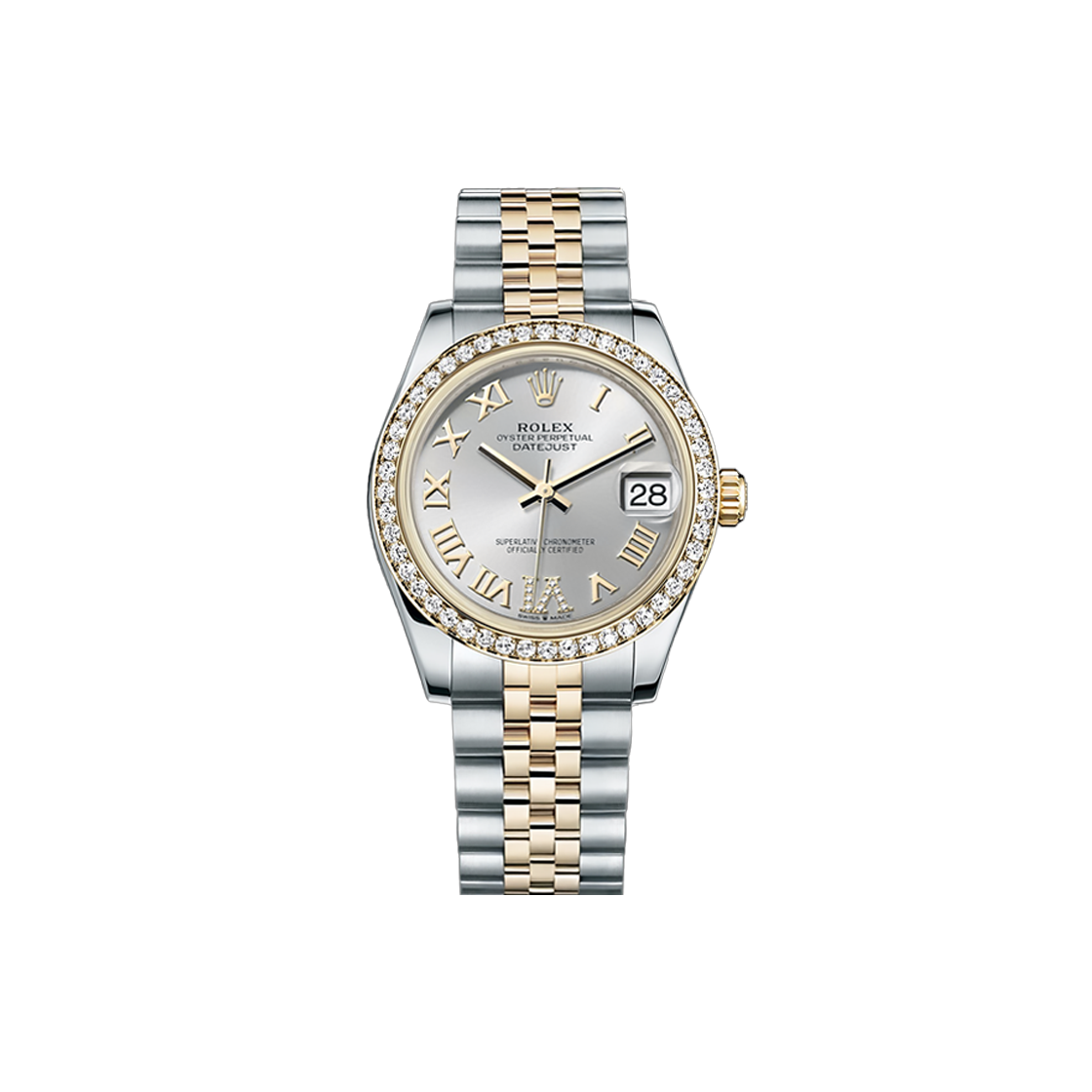 롤렉스 데이저스트 31-178383RBR 베젤다이아 실버 로마 + 6다이아 쥬빌리 NO.7950(Rolex Datejust 178383RBR Diamond Bezel Silver Roman + 6 Diamond Jubilee No. 7950)