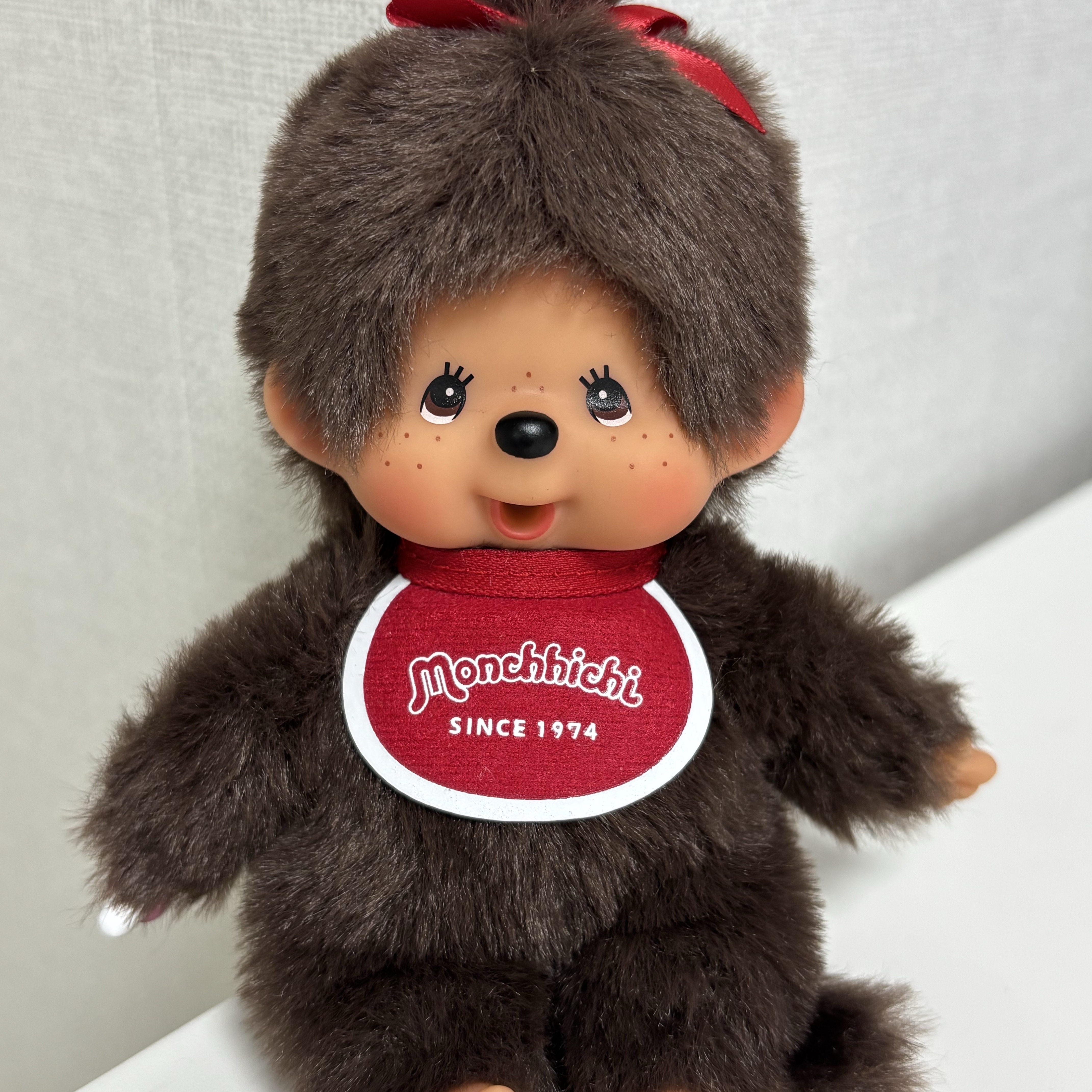 Monchhichi SS Girl Key Chain Brown 착용 스타일