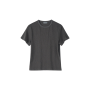(W) SUNDAY CEREMONY Natural Dyed Basic Slub Tee - Ash Charcoal