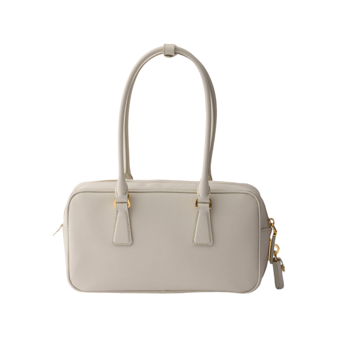 프라다 스몰 사피아노 레더 탑핸들 백 초크 화이트(Prada Small Saffiano Leather Top-Handle Bag Chalk White) - 2