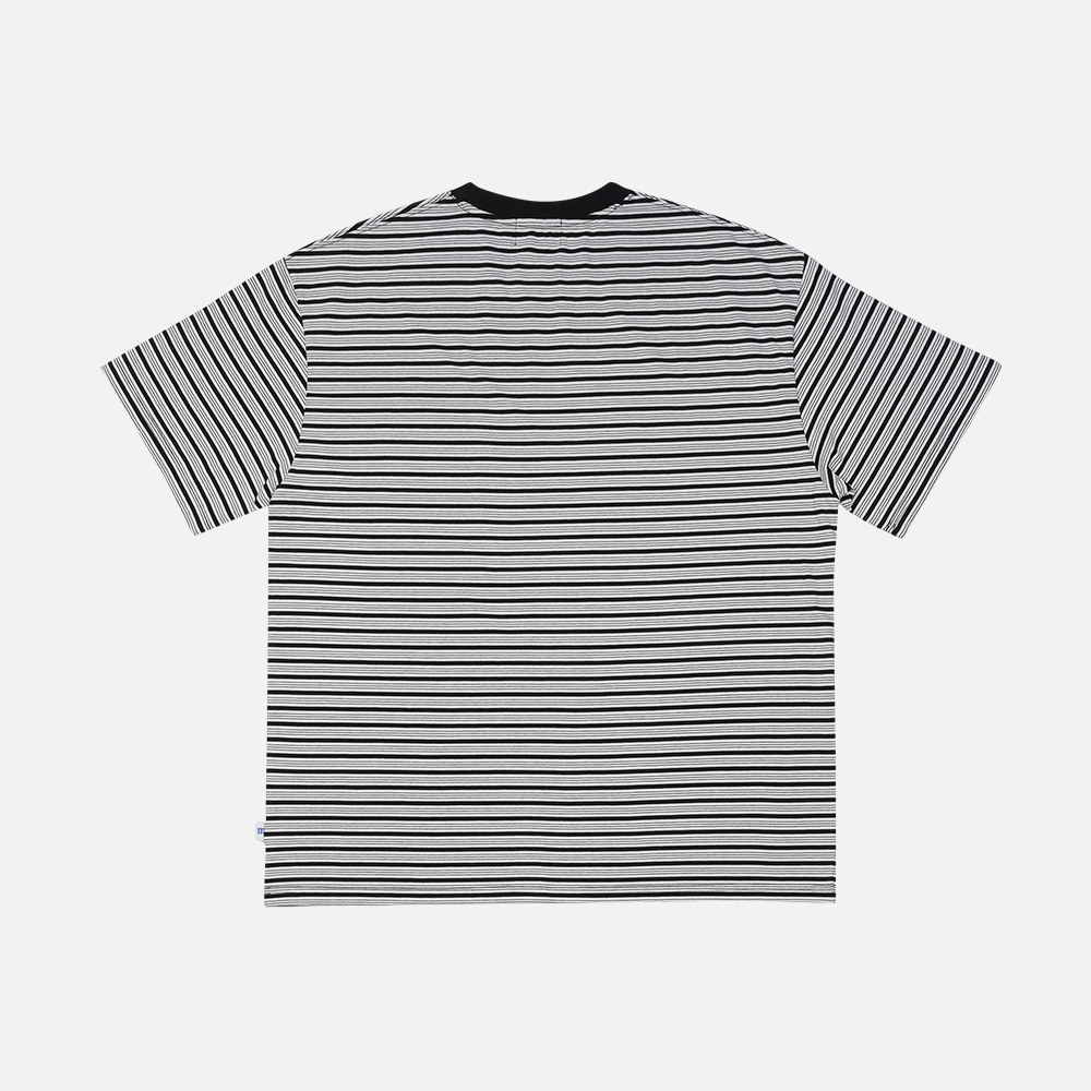 맨하탄 레코즈 포켓 보더 티 - 블랙(Manhattan Records Pocket Border Tee - Black) - 3