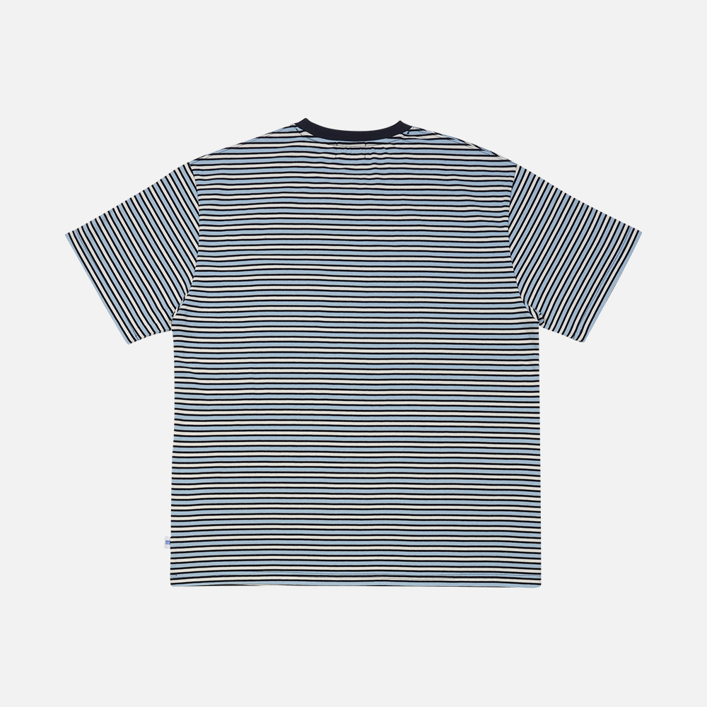 맨하탄 레코즈 포켓 보더 티 - 블루(Manhattan Records Pocket Border Tee - Blue) - 3