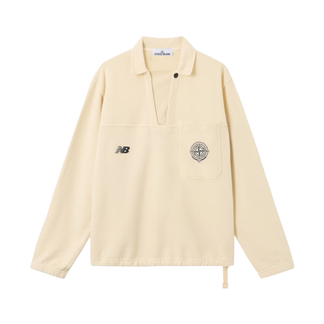 스톤 아일랜드 x 뉴발란스 6100001 폴로 스웨트셔츠 아이보리(Stone Island x New Balance 6100001 Polo Sweatshirt Ivory) - 1