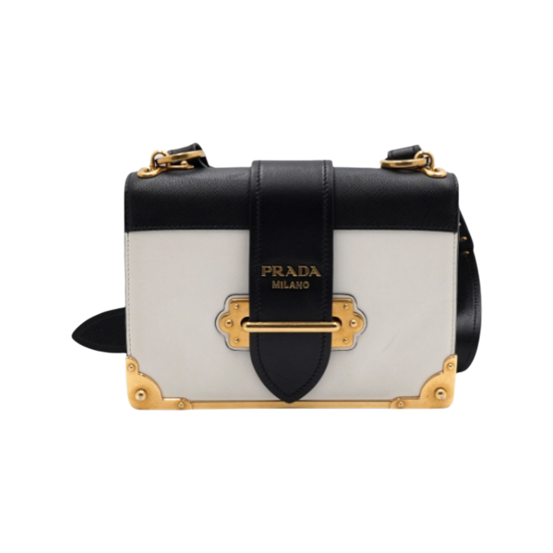 프라다 1BD045 카이에 시티 카프레더 금장 로고 스터드 숄더백 겸 크로스백aa61557(Prada Kaie City Calf Leather Gold Logo Studded Shoulder and Crossbody Bag) - 1
