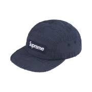 Supreme Monogram Gingham Camp Cap Navy - 26SS