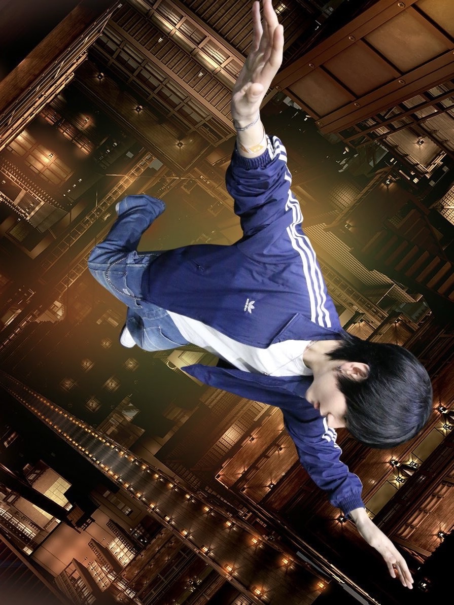Adidas Adicolor Woven Firebird Track Top Night Indigo - KR Sizing, Kapital 11.5 oz. Denim Lumber Pants Indigo (Processing) 착용 스타일 - 6