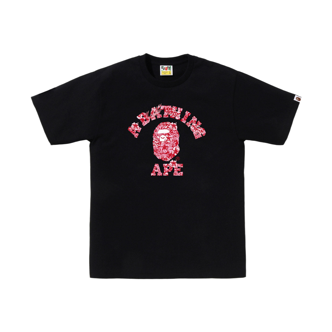 - BAPE Palm Resort Camo College T-Shirt Black Pink