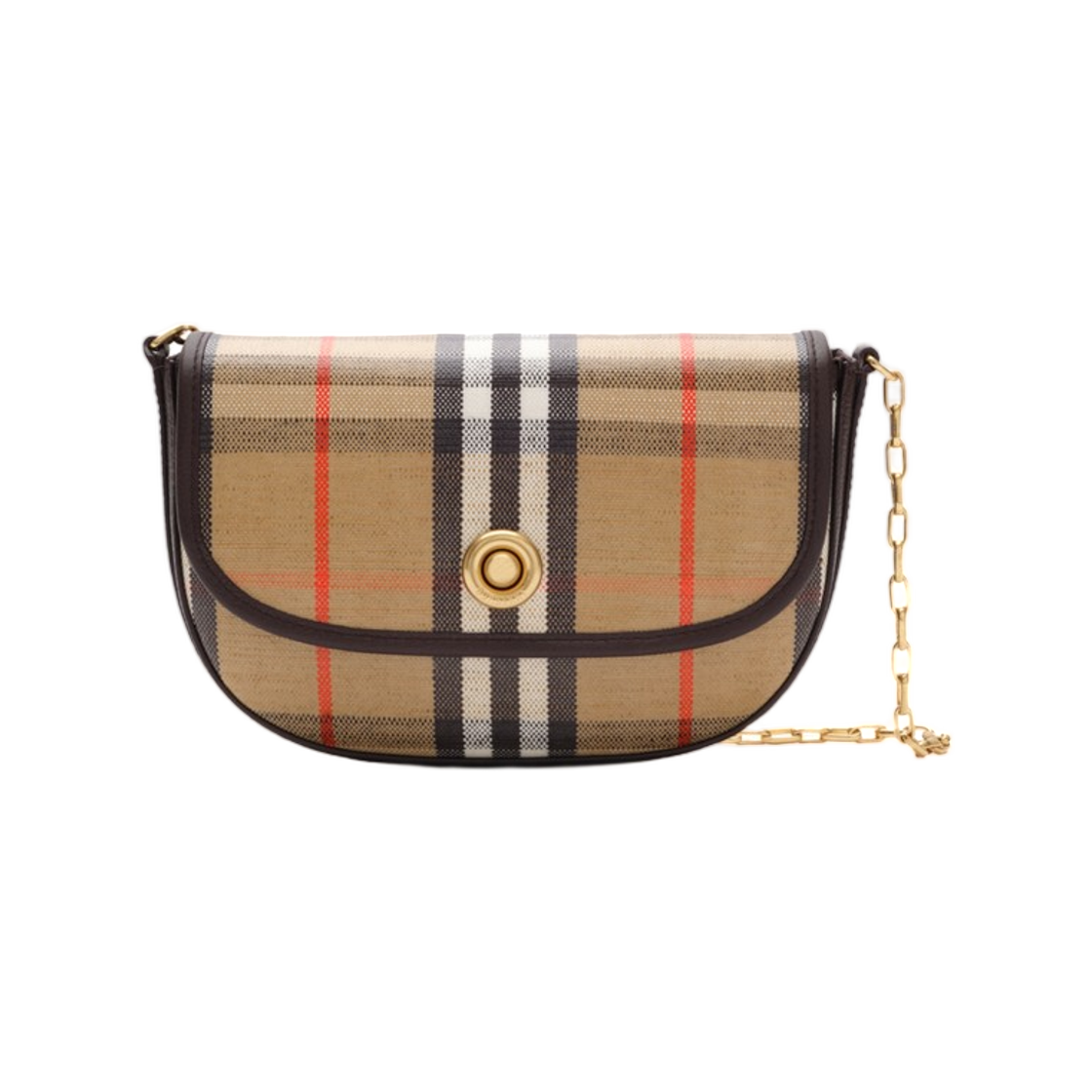8128024 Burberry Mini Highlands Chain Crossbody Bag Sand Beige
