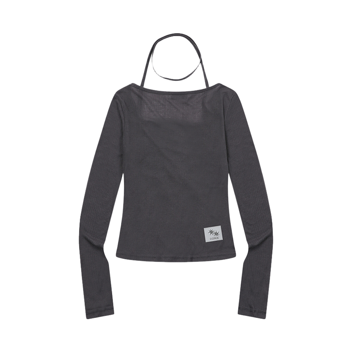 코이리스 리아르 레이어드 스트랩 홀터넥 롱 슬리브 티 차콜(Coiris Liare Layered Strap Neck Long Sleeve T Charcoal) - 2