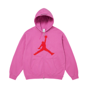 Supreme x Jordan Zip Up Hooded Sweatshirt Pink - 26SS