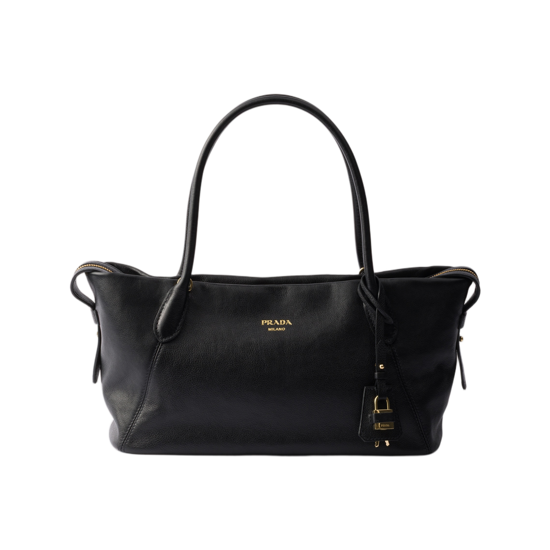 1BG661-2HF2-F0002 Prada Large Leather Tote Bag Black