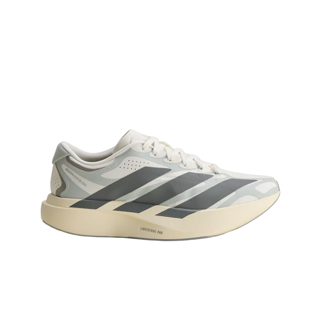 (W) 아디다스 아디제로 EVO SL EXO 코어 화이트 그레이 포((W) Adidas Adizero EVO SL EXO Core White Grey Four) - 1