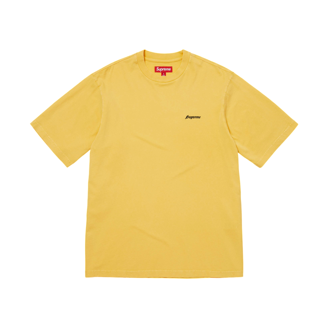 - Supreme Washed S/S Top Yellow - 26SS