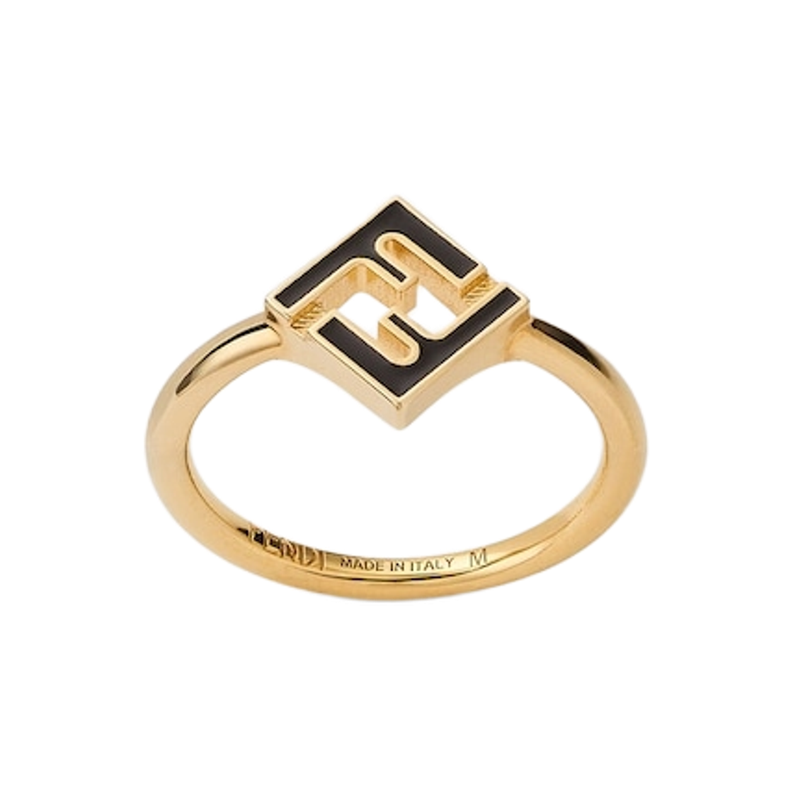 (W) 펜디 포에버 펜디 링 골드 블랙((W) Fendi Forever Fendi Ring Gold Black)