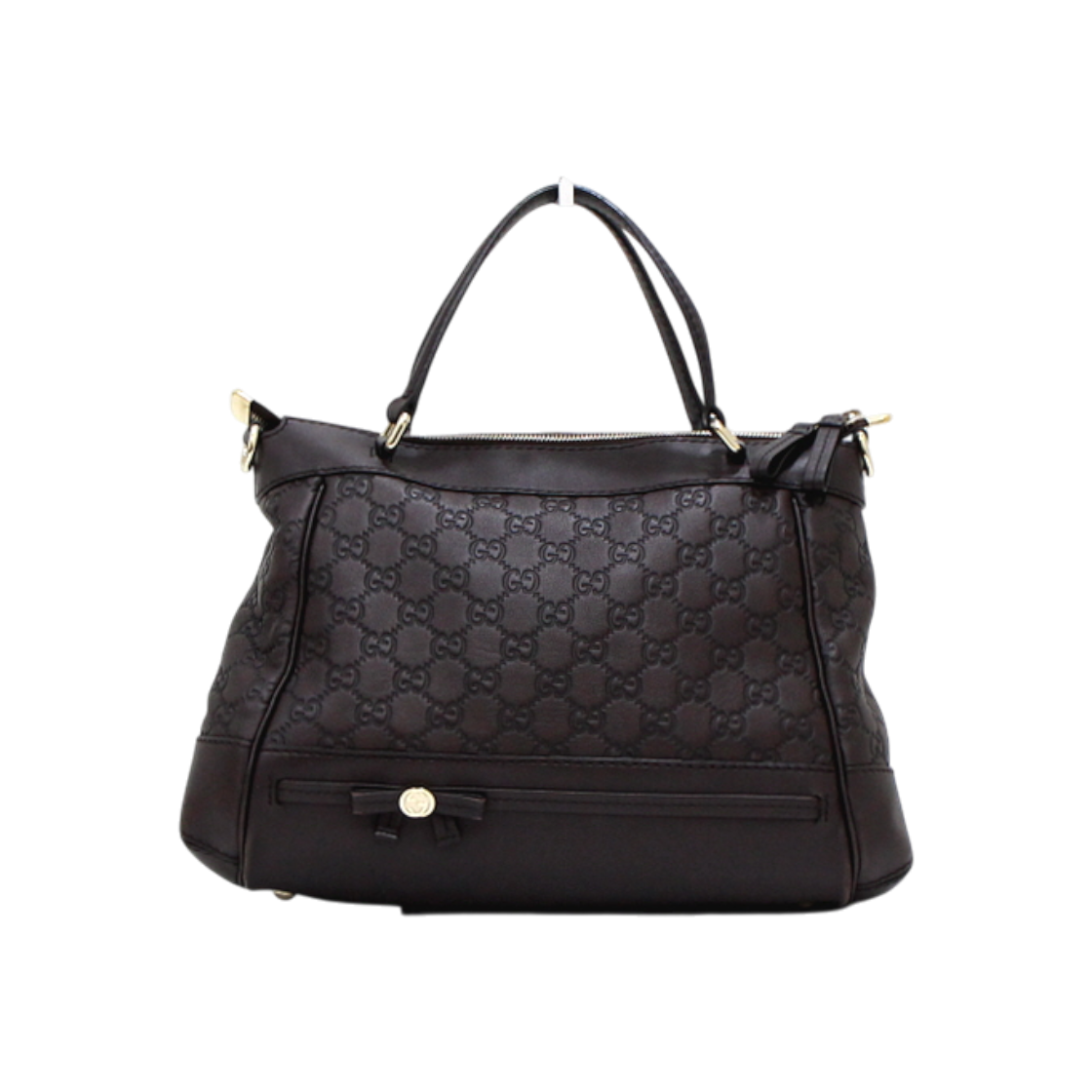 구찌 269894 브라운레더 인터로킹 GG 로고 시마 토트백 겸 숄더백aa64616(Gucci Interlocking GG Logo Brown Leather Tote & Shoulder Bag) - 1