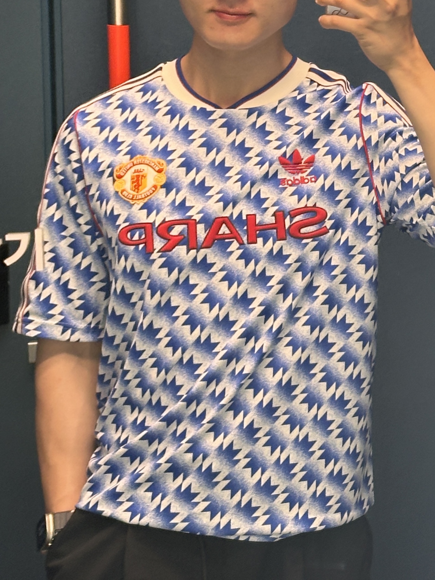 Adidas Manchester United Away Jersey 90 Multicolor - KR Sizing (Non Marking Ver.) 착용 스타일 - 2