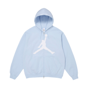 Supreme x Jordan Zip Up Hooded Sweatshirt Light Blue - 26SS