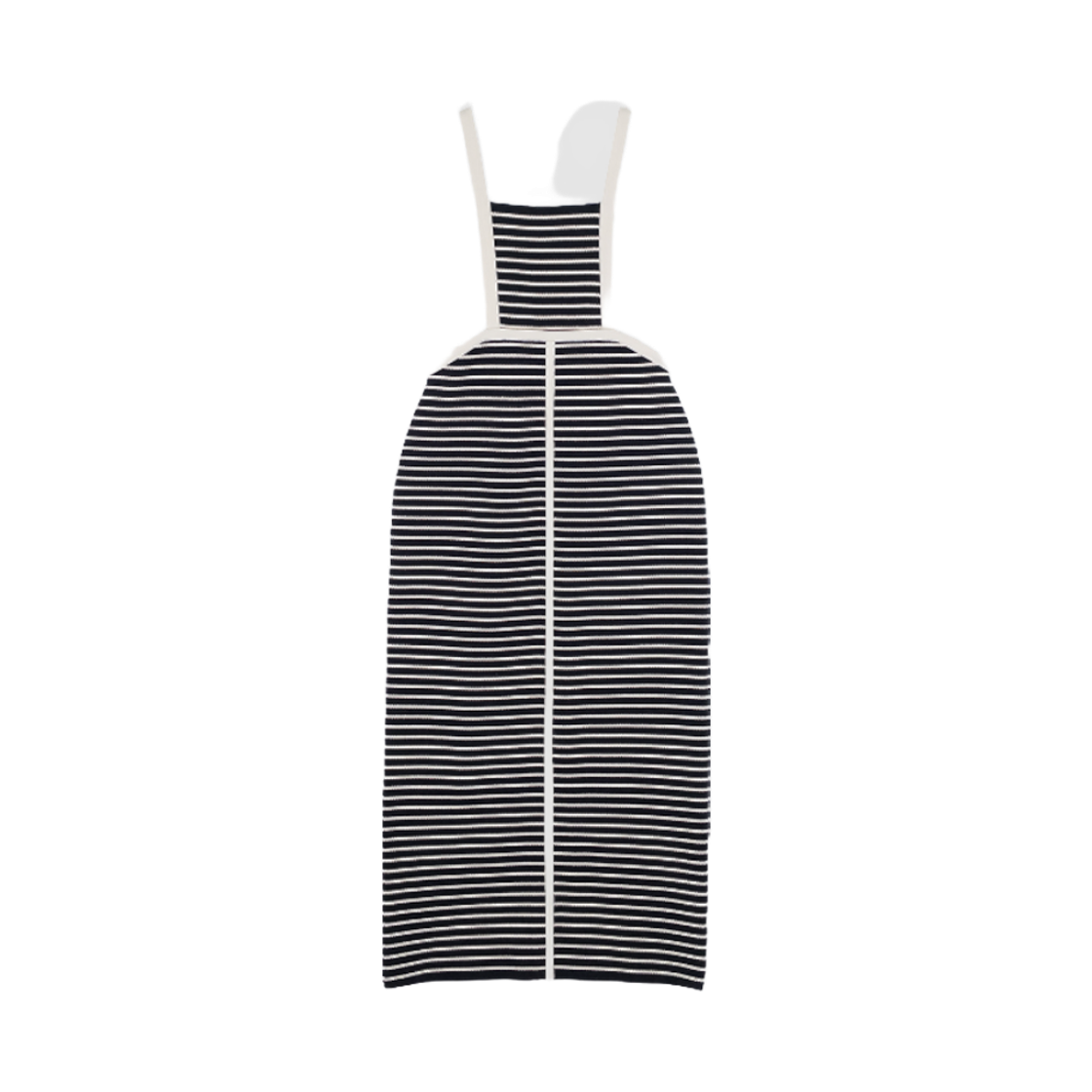 ITUWWIJ6CDL2 HERMES Stripe Overall Dress 38 Black/White