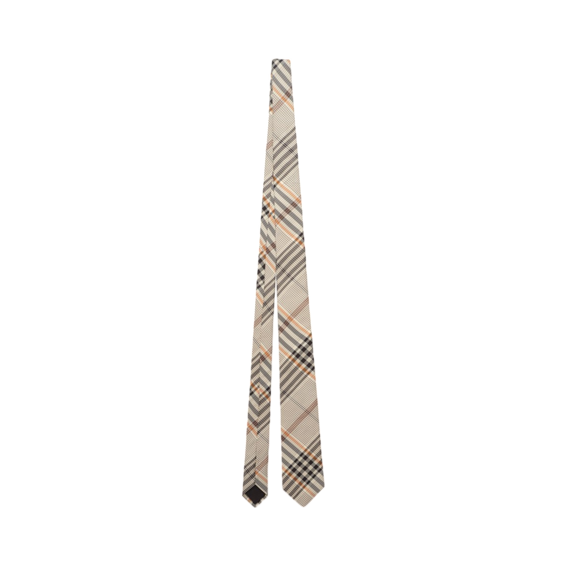 8129055 Burberry Check Silk Tie Finch Brown
