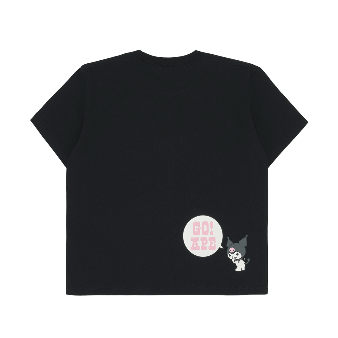 (W) 베이프 x 산리오 캐릭터즈 컬리지 미니 티셔츠 블랙((W) BAPE x Sanrio Characters College Mini T-Shirt Black) - 2