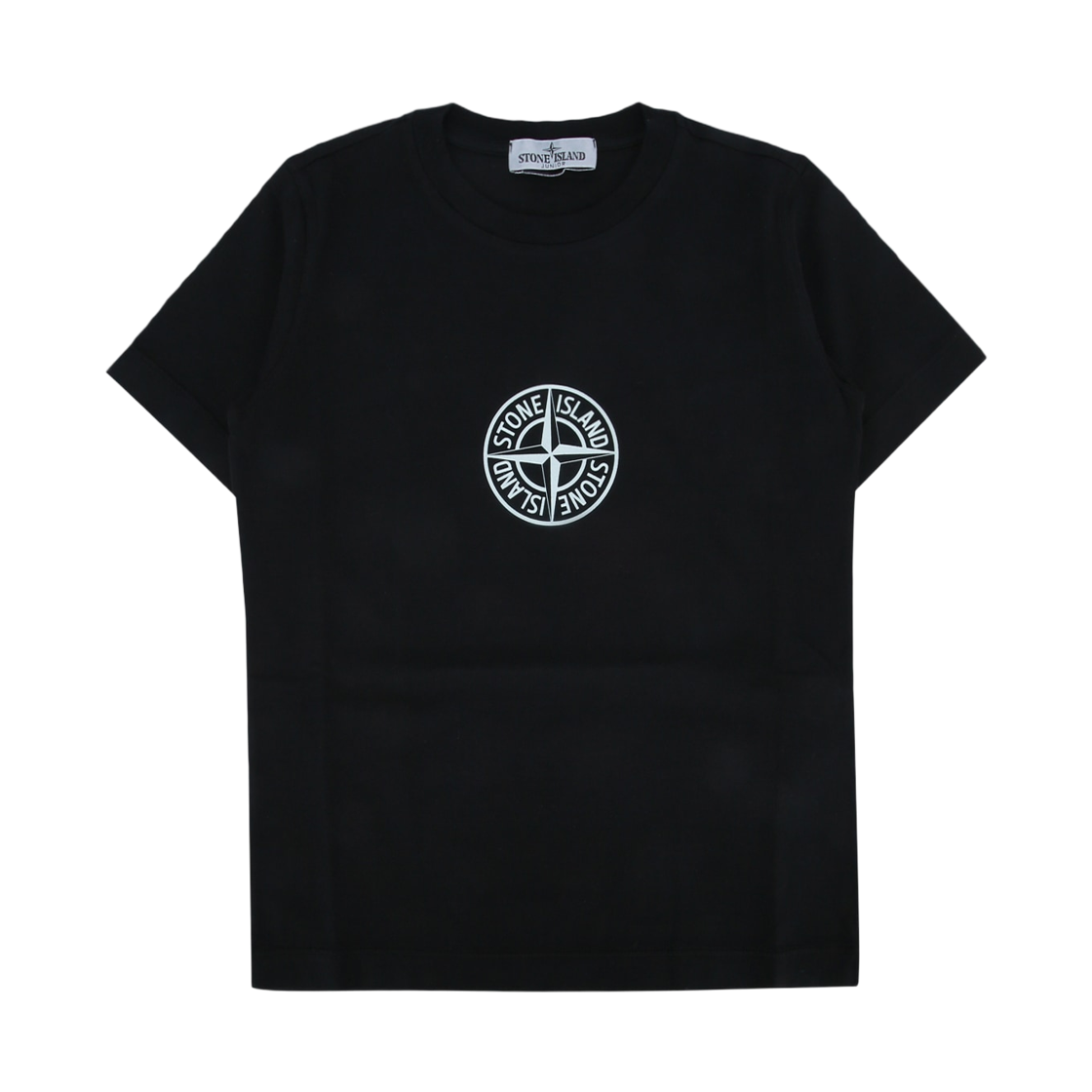 L1S1621000-11S0381-V0029 (Kids) Stone Island 2100011 Logo Print T-Shirt Black - 26SS