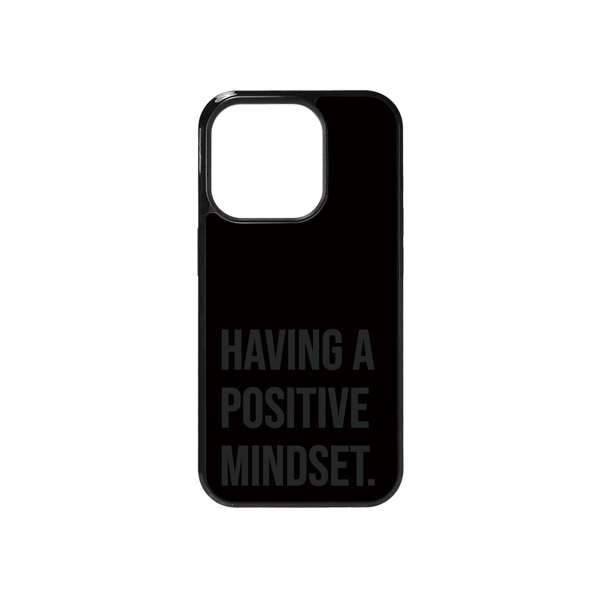 속담 BLACK POSITIVE MINDSET 글라스 범퍼 폰케이스(SOKDAM black positive mindset glass bumper case) - 1
