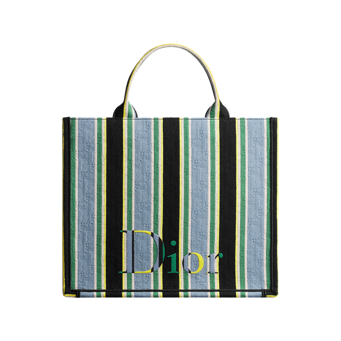 1BTSH299TSL-H951 Dior Dioriviera Dior Book Tote Strap Bag Medium Dior Oblique Sun Stripe Jacquard Blue Green