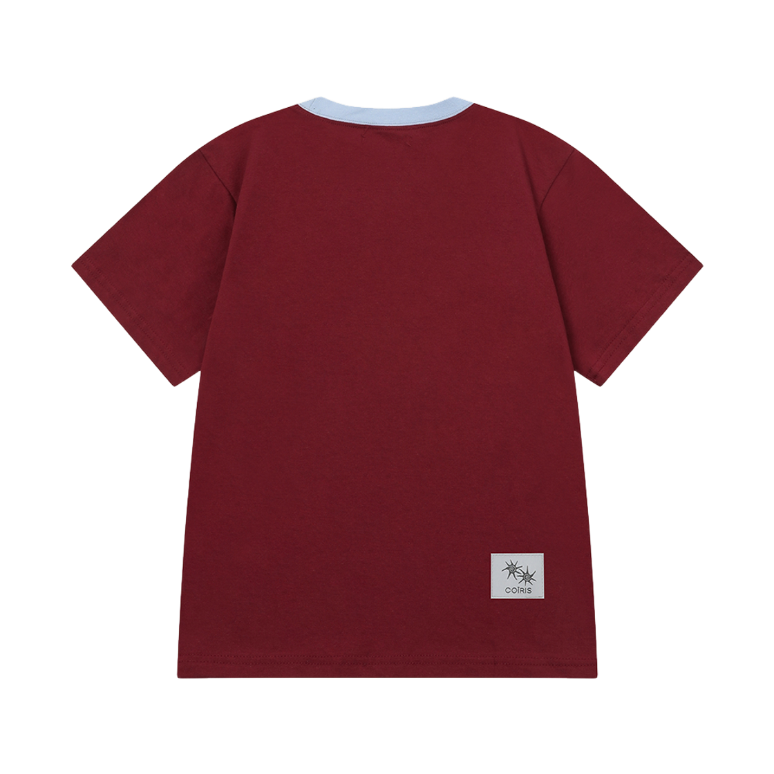 코이리스 로라 스몰 로고 배색 반팔 티 버건디(Coiris Rora Small Logo Half T Burgundy) - 2